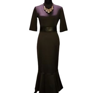 Shoxie Trumpet Midi Dress (necklaces or belts not included)